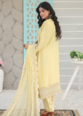 Inara By Azmeerah Embroidered Chiffon 3 Piece Semi Stitched Suit AZ24I D-03 LINARIA